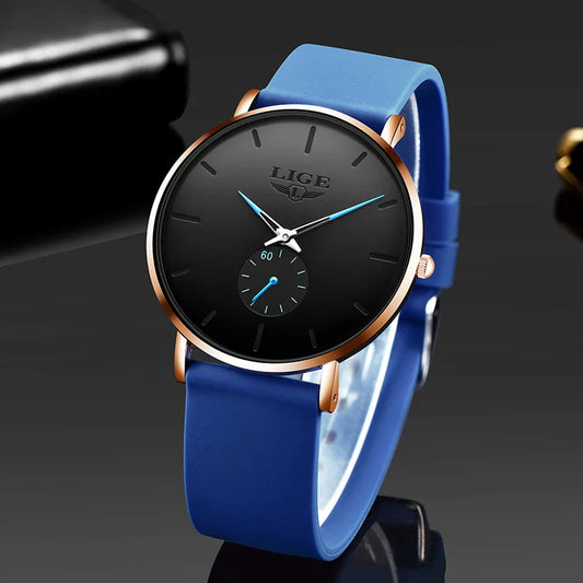 Minimalistische Edelstahl Damenarmbanduhr Quarz – Ansicht 2