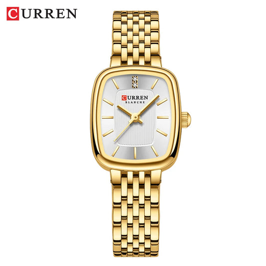 Edle Damen Armbanduhr Edelstahl Analog Quarz – Ansicht 2