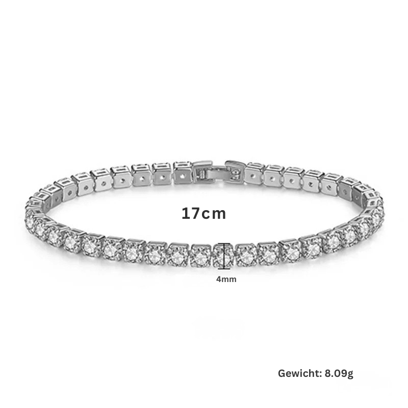 Princess Armband 4mm silberfarben 17cm – Ansicht 7