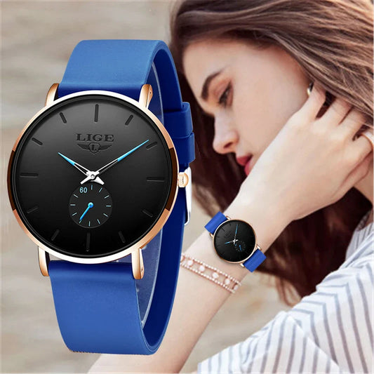 Minimalistische Edelstahl Damenarmbanduhr Quarz – Ansicht 1