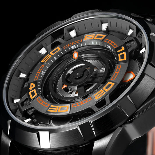 BERNY Herren Uhr – Mechanische Skelettuhr mit Saphirglas – Ansicht 2