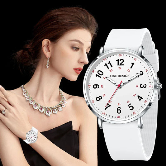 Elegante Damenarmbanduhr Quarz wasserbeständig – Ansicht 1
