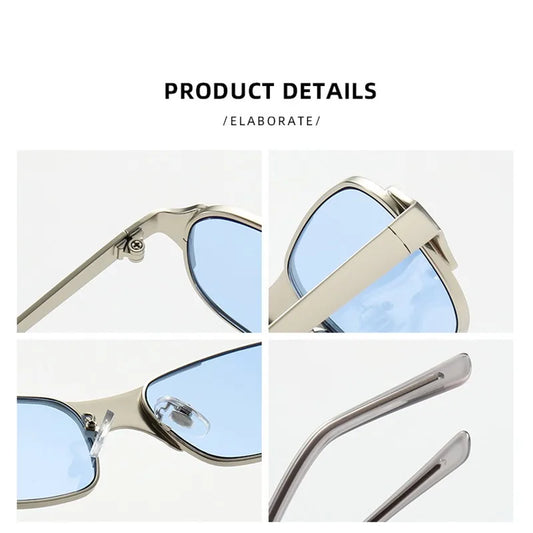 Sonnenbrille UV400-Schutz, Rahmen aus Edelstahl – Ansicht 2