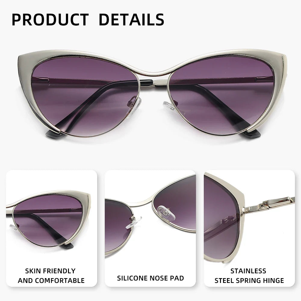 Elegante Sonnenbrille Metall UV400 – Ansicht 3