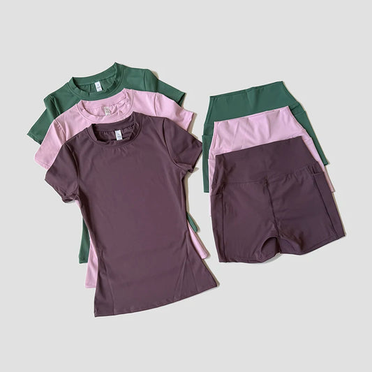 Sport-Set, einfarbig, aus Nylon und Elasthan – Ansicht 1