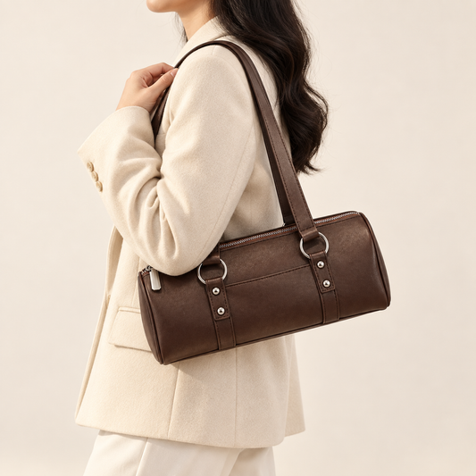 Schultertasche mit Ringdetail